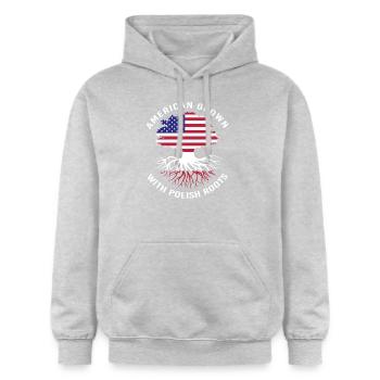 Poland Polish - Gildan Unisex Softstyle® Midweight Hoodie - light heather grey - Front - Liana (172cm) & Jaron (178cm)