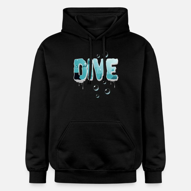 Plongée plongeur - Sweat à capuche Softstyle® Gildan Unisexe - noir
