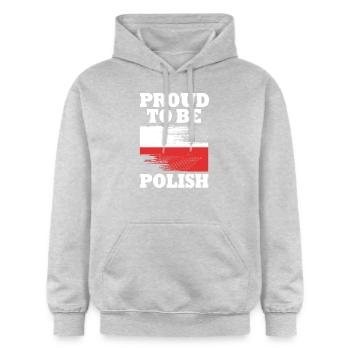 Poland Polish - Gildan Unisex Softstyle® Midweight Hoodie - light heather grey - Front - Liana (172cm) & Jaron (178cm)