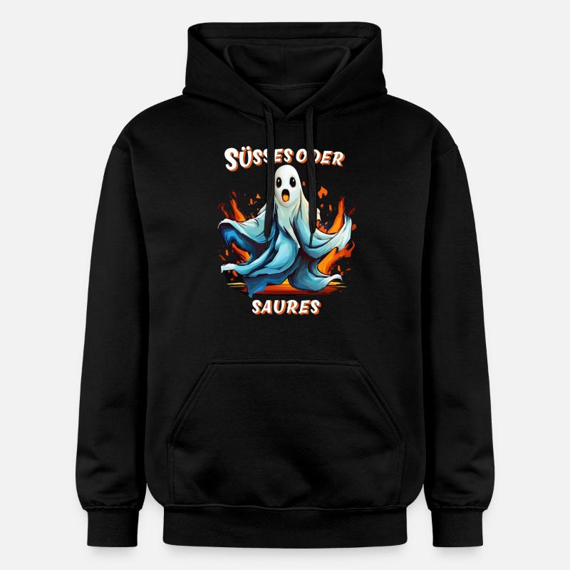 GEIST HALLOWEEN SÜSSES ODER SAURES - Gildan Unisex Softstyle® Midweight Hoodie - Schwarz