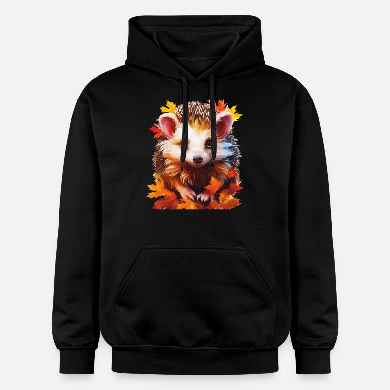 HÉRISSON D’AUTOMNE - Sweat à capuche Softstyle® Gildan Unisexe - noir