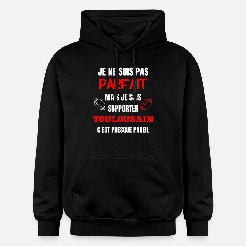 Supporteur Toulousain Parfait Rugby - Sweat à capuche Softstyle® Gildan Unisexe - noir