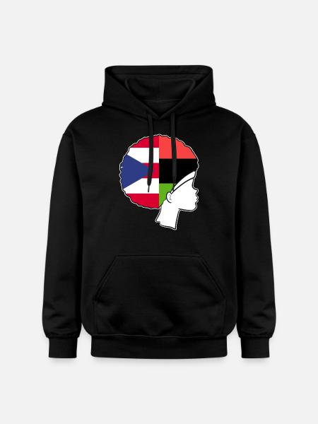 Afro Latina - Gildan Unisex Softstyle® Midweight Hoodie - black