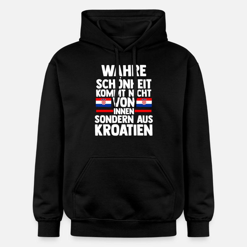 Croate Croate Croatie - Sweat à capuche Softstyle® Gildan Unisexe - noir