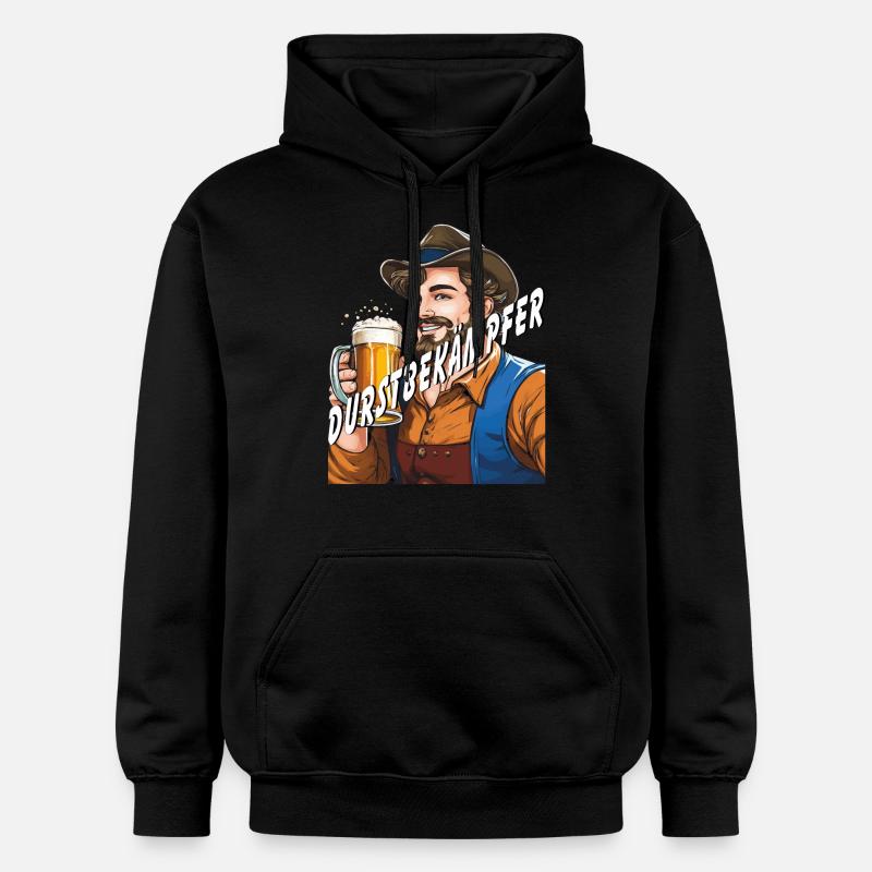 MANN Bier DURSTBEKÄMPFER - Gildan Unisex Softstyle® Midweight Hoodie - Schwarz