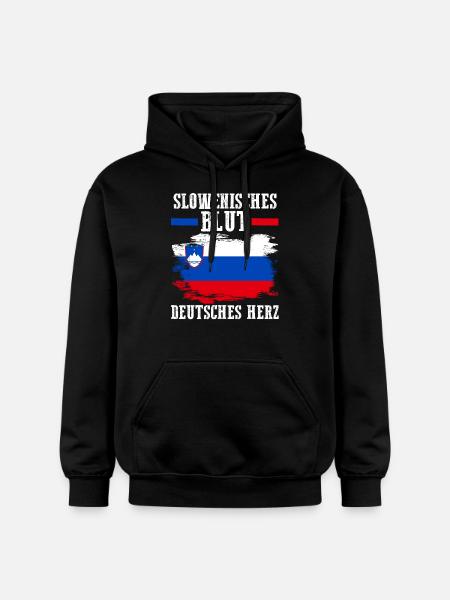 Slovenians Germany German Slovenia - Gildan Unisex Softstyle® Midweight Hoodie - black