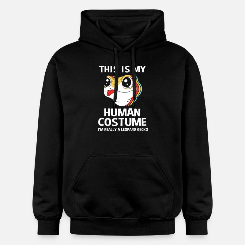 Gecko léopard - Sweat à capuche Softstyle® Gildan Unisexe - noir