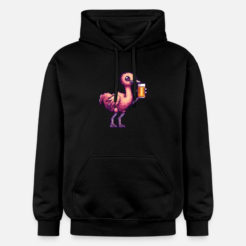 Pixel de bière Strauss - Sweat à capuche Softstyle® Gildan Unisexe - noir