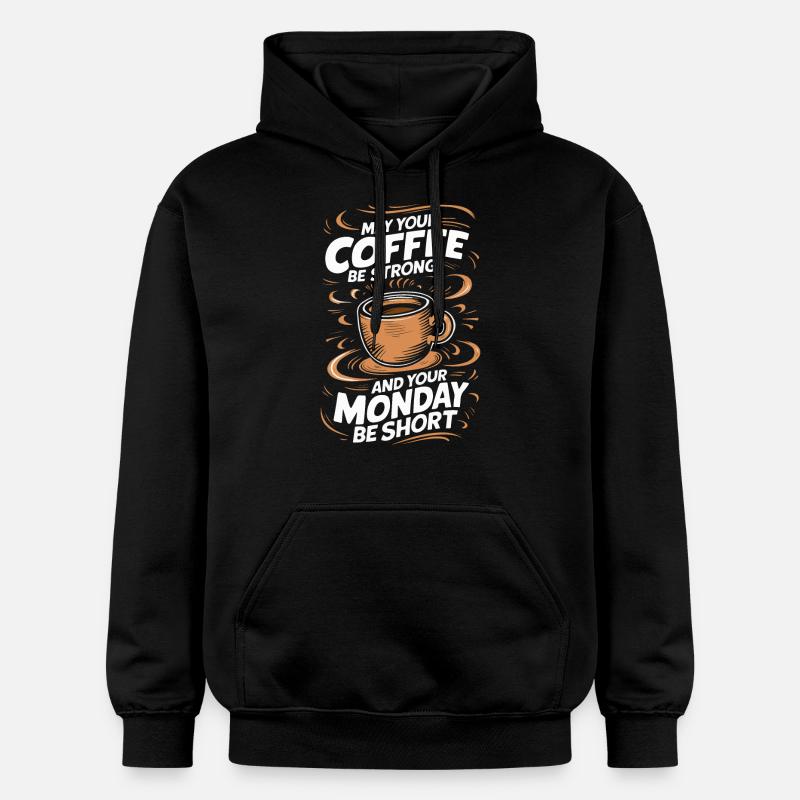 Café Cafés Buveurs - Sweat à capuche Softstyle® Gildan Unisexe - noir