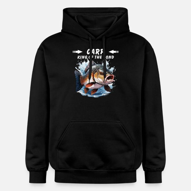 LA CARPE REINE DE L’ÉTANG - Sweat à capuche Softstyle® Gildan Unisexe - noir