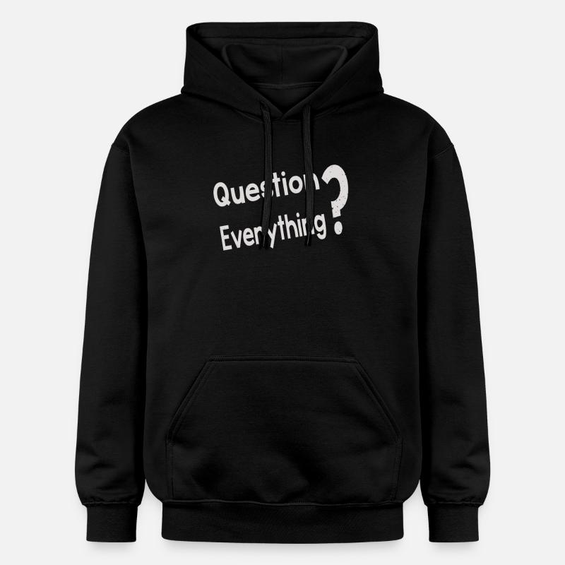 Question Everything - Gildan Unisex Softstyle® Midweight Hoodie - Schwarz