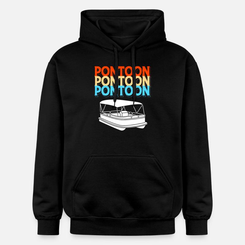 Pontonboot Boot Boote - Gildan Unisex Softstyle® Midweight Hoodie - Schwarz