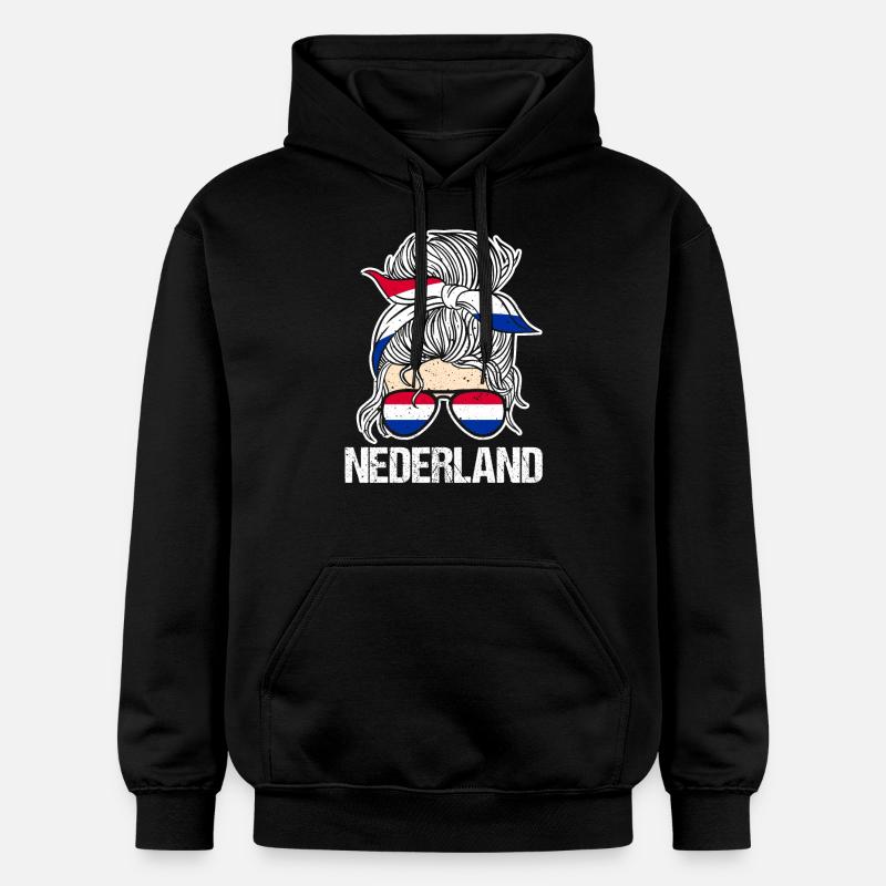 Pays-Bas Pays-Bas - Sweat à capuche Softstyle® Gildan Unisexe - noir