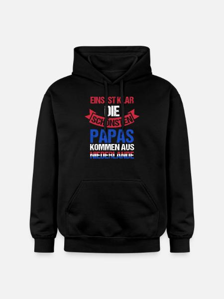 Holland Far Far Fars dag Hollandsk Hollandsk - Gildan Softstyle® Midweight unisex-hoodie - sort