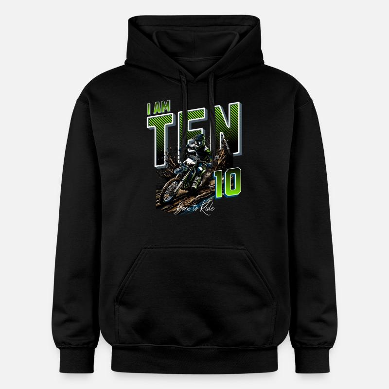 10e anniversaire de motocross - Sweat à capuche Softstyle® Gildan Unisexe - noir