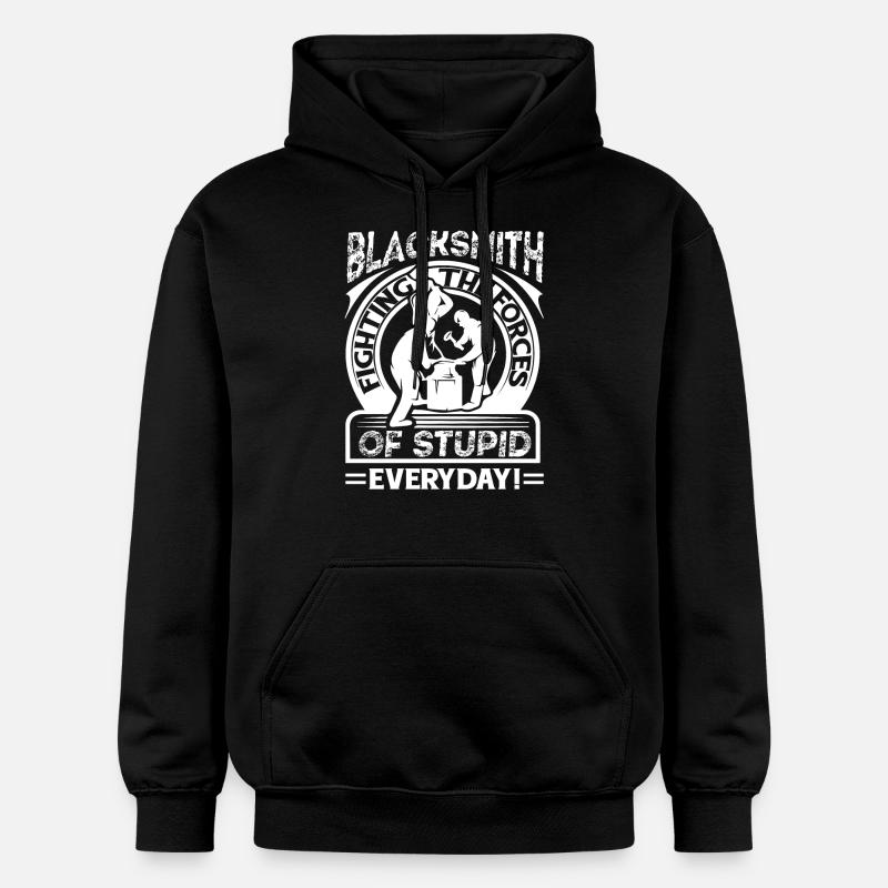 Blacksmith Blacksmith Fighting - Gildan Unisex Softstyle® Midweight Hoodie - black