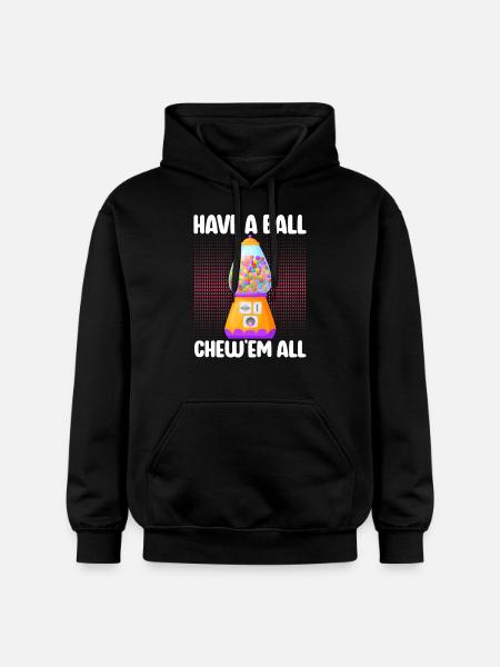 Gumball Machine Chewing Gum Machine - Gildan Unisex Softstyle® Midweight Hoodie - black
