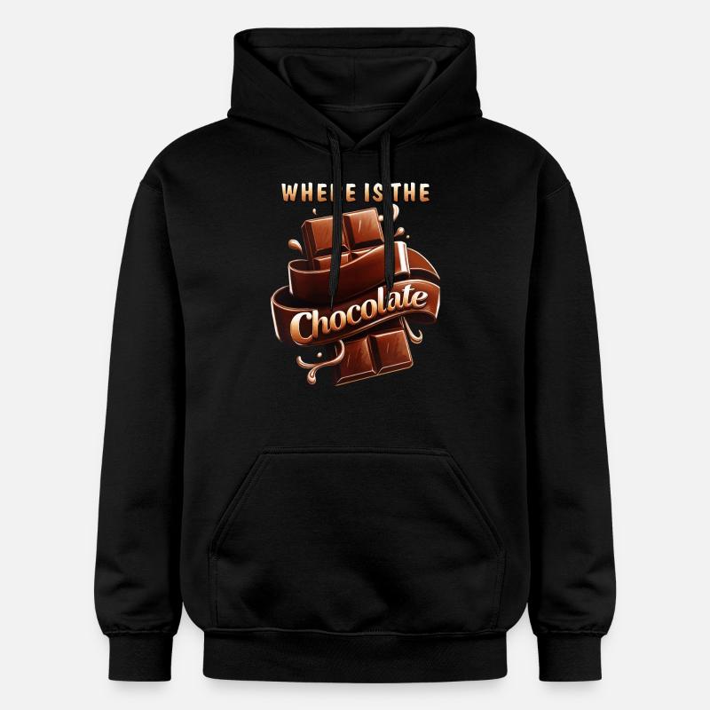 OÙ EST LE CHOCOLAT - Sweat à capuche Softstyle® Gildan Unisexe - noir