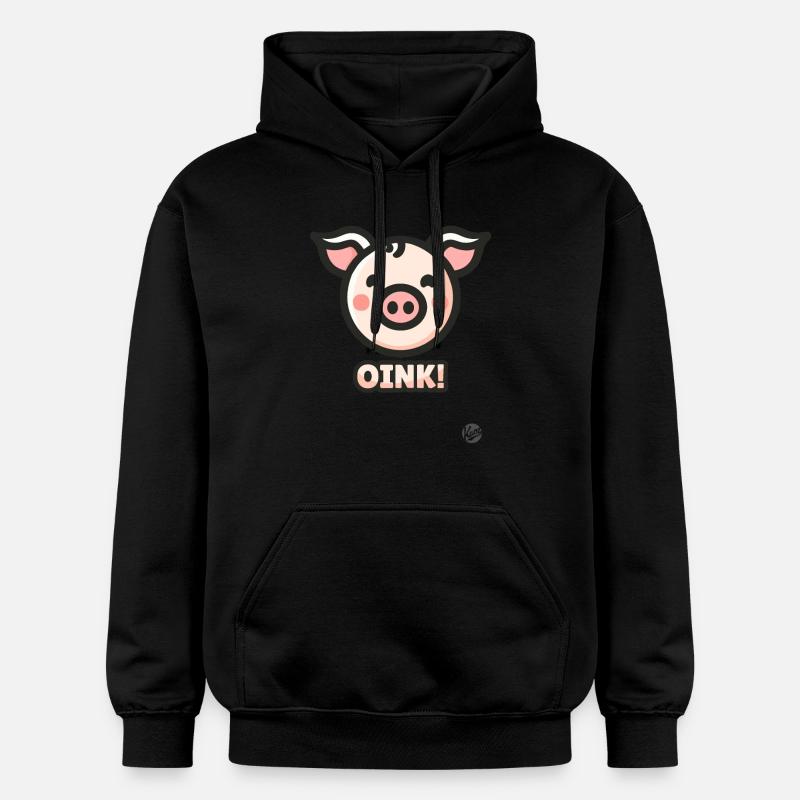 Petit cochon le cochon Oink - Sweat à capuche Softstyle® Gildan Unisexe - noir