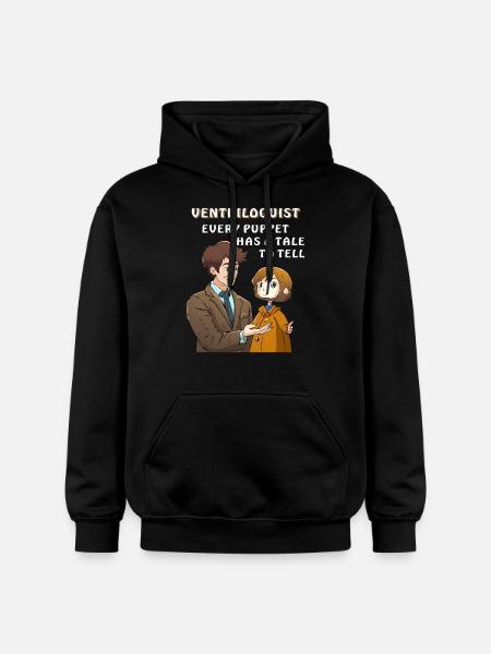 BUIKSPREKER ELKE POP HEEFT EEN VERHAAL TE VERTELLEN - Gildan uniseks Softstyle® Midweight hoodie - zwart