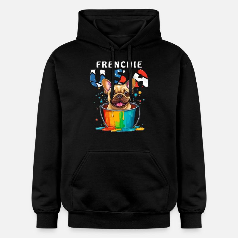 FRENCHIE États-Unis - Sweat à capuche Softstyle® Gildan Unisexe - noir
