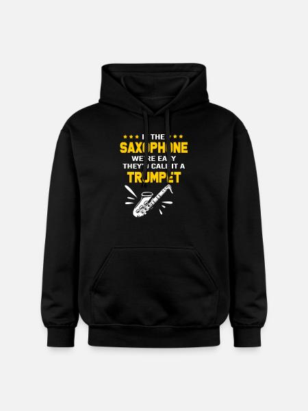 Saxophone Saxophonist - Gildan Unisex Softstyle® Midweight Hoodie - black