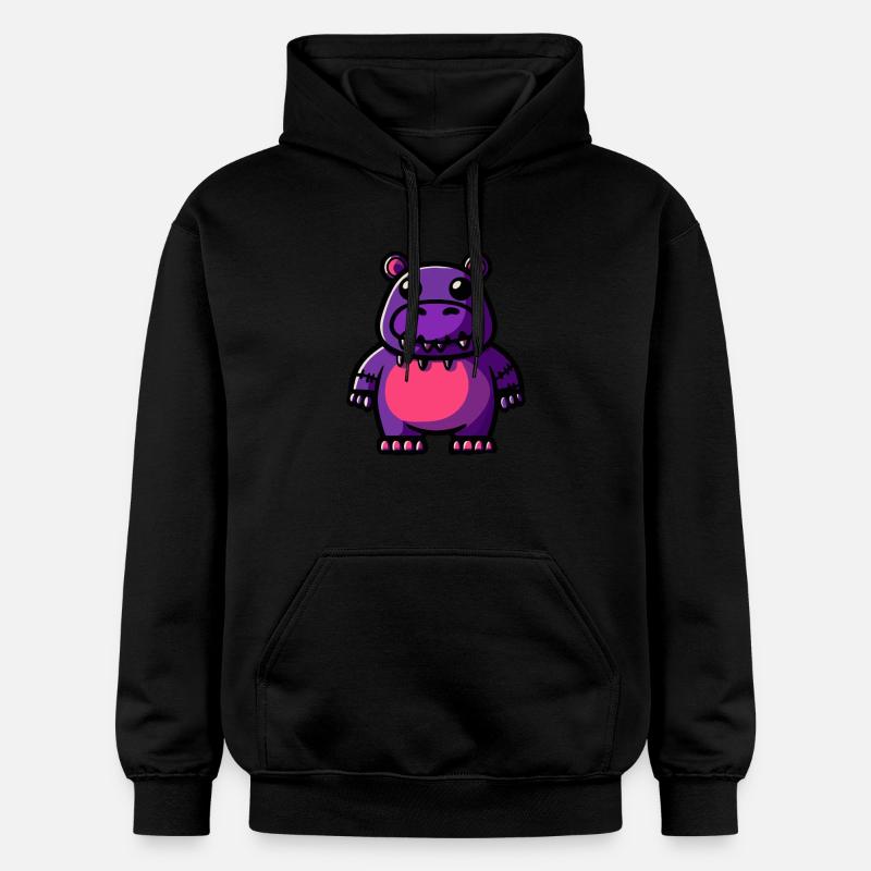 Hippopotame Animal d’Halloween - Sweat à capuche Softstyle® Gildan Unisexe - noir