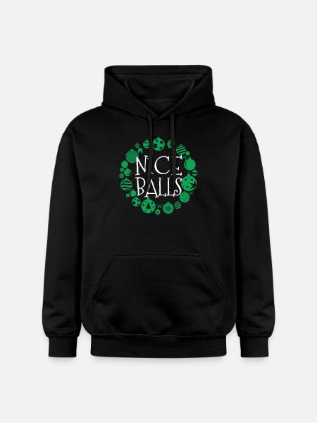 Christmas Nice Balls - Gildan Unisex Softstyle® Midweight Hoodie - black