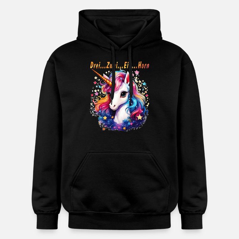Three... Two... ONE... HORN - Gildan Unisex Softstyle® Midweight Hoodie - black