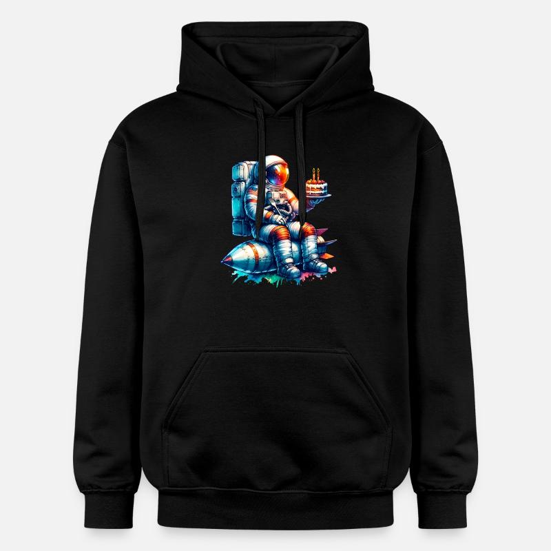 Anniversaire astronaute - Sweat à capuche Softstyle® Gildan Unisexe - noir