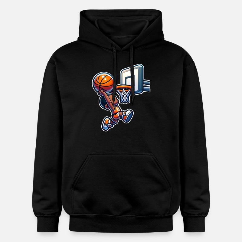 Dunking de basket-ball - Sweat à capuche Softstyle® Gildan Unisexe - noir
