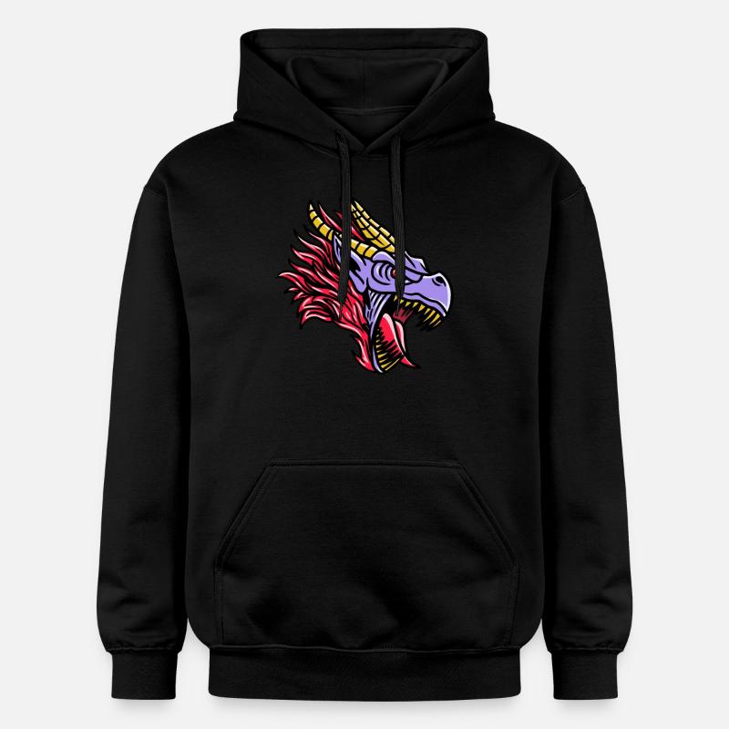 Fantasy RPG Dragon Magic Dungeon - Sweat à capuche Softstyle® Gildan Unisexe - noir