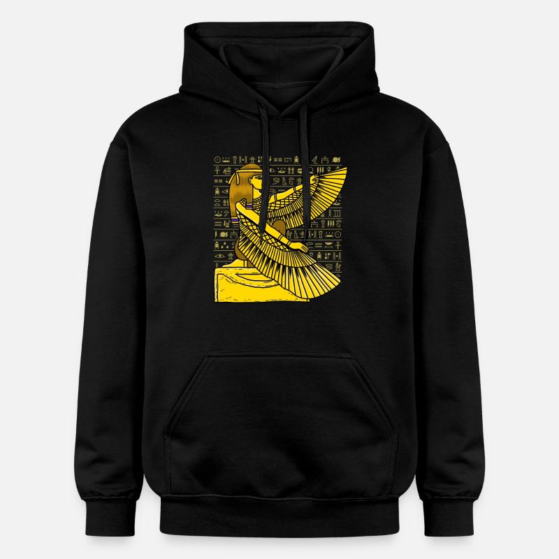 Hiéroglyphes Isis Mythologie égyptienne - Sweat à capuche Softstyle® Gildan Unisexe - noir