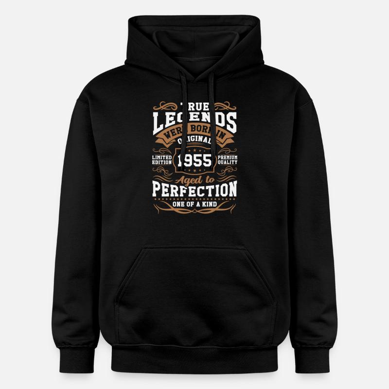 Légendes nées en 1955 - Sweat à capuche Softstyle® Gildan Unisexe - noir