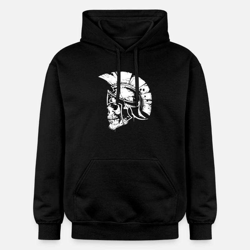 Spartaner Skull Gladiator - Gildan Unisex Softstyle® Midweight Hoodie - Schwarz