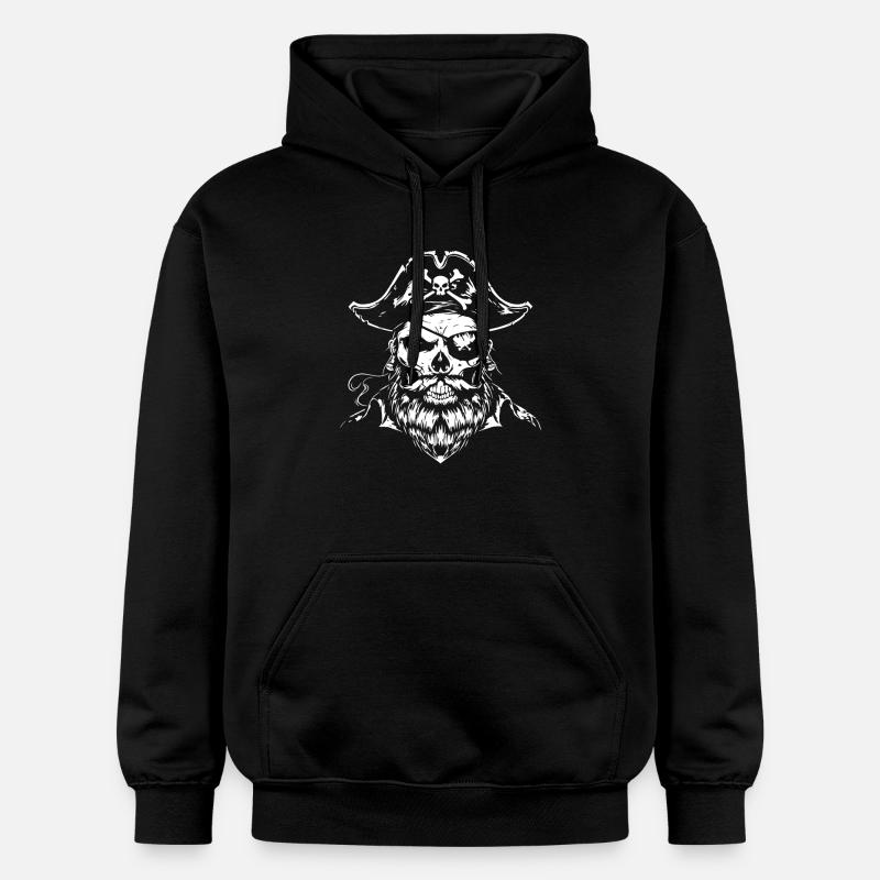 Crâne de pirate - Sweat à capuche Softstyle® Gildan Unisexe - noir