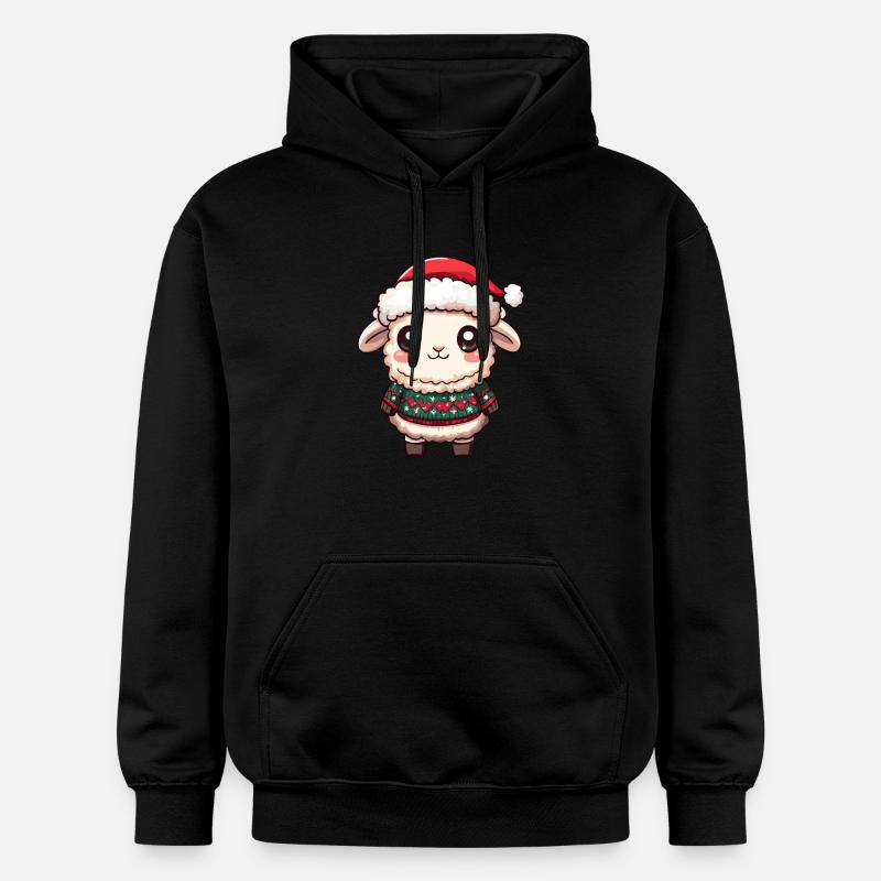 Bande dessinée de Noël mouton - Sweat à capuche Softstyle® Gildan Unisexe - noir
