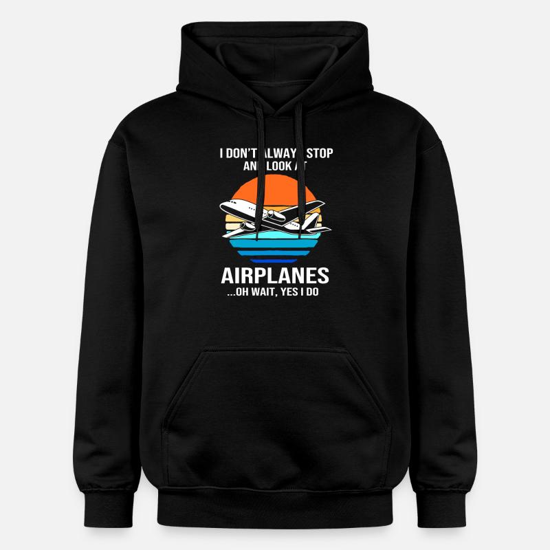 Pilot Flugzeug - Gildan Unisex Softstyle® Midweight Hoodie - Schwarz