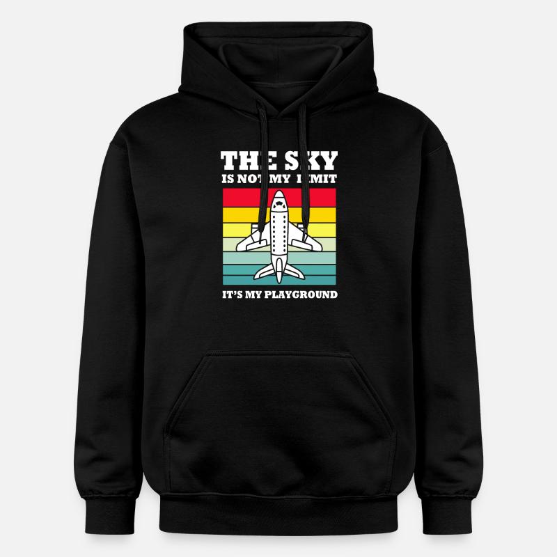 Pilot Flugzeug - Gildan Unisex Softstyle® Midweight Hoodie - Schwarz