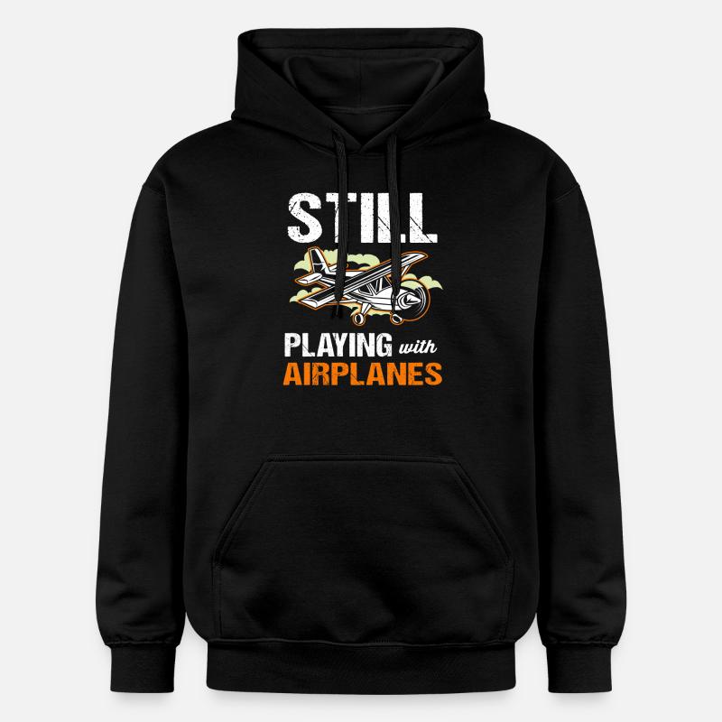Pilot Flugzeug - Gildan Unisex Softstyle® Midweight Hoodie - Schwarz