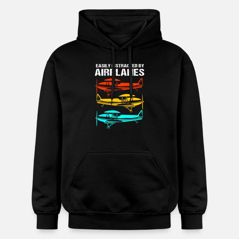 Pilote d’avion - Sweat à capuche Softstyle® Gildan Unisexe - noir