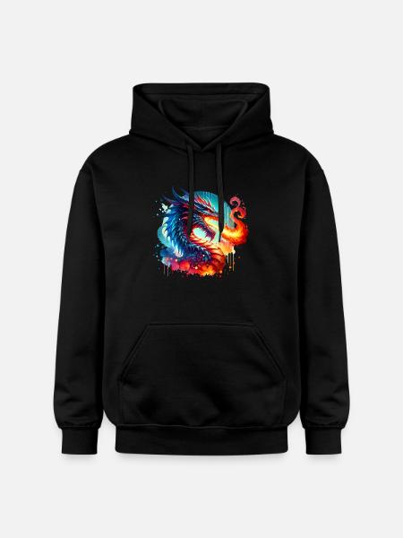 Drache - Gildan Unisex Softstyle® Midweight Hoodie - Schwarz