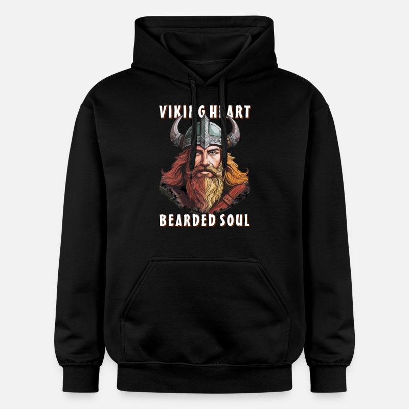 COEUR VIKING ÂME BARBUE - Sweat à capuche Softstyle® Gildan Unisexe - noir