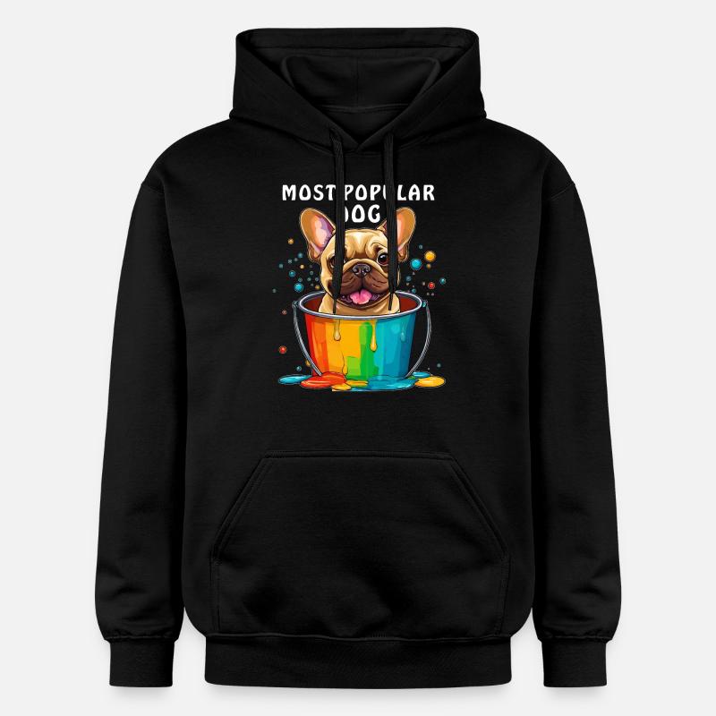 FRENCHIE CHIEN LE PLUS POPULAIRE - Sweat à capuche Softstyle® Gildan Unisexe - noir