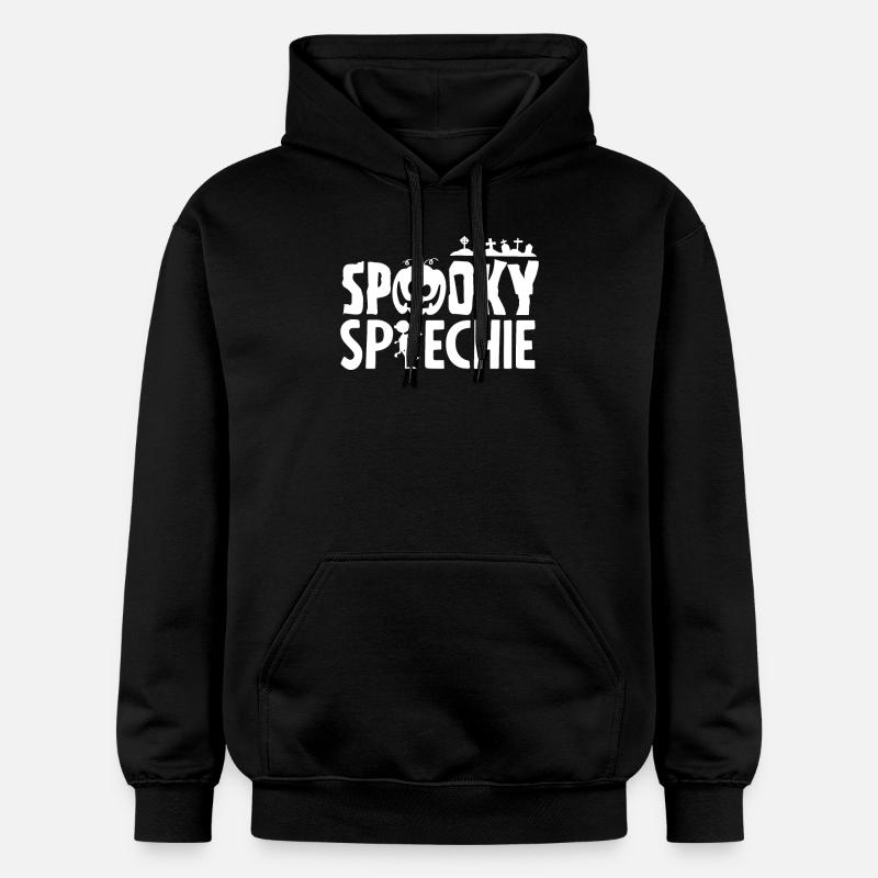 Spooky Speechie Halloween Citrouille - Sweat à capuche Softstyle® Gildan Unisexe - noir