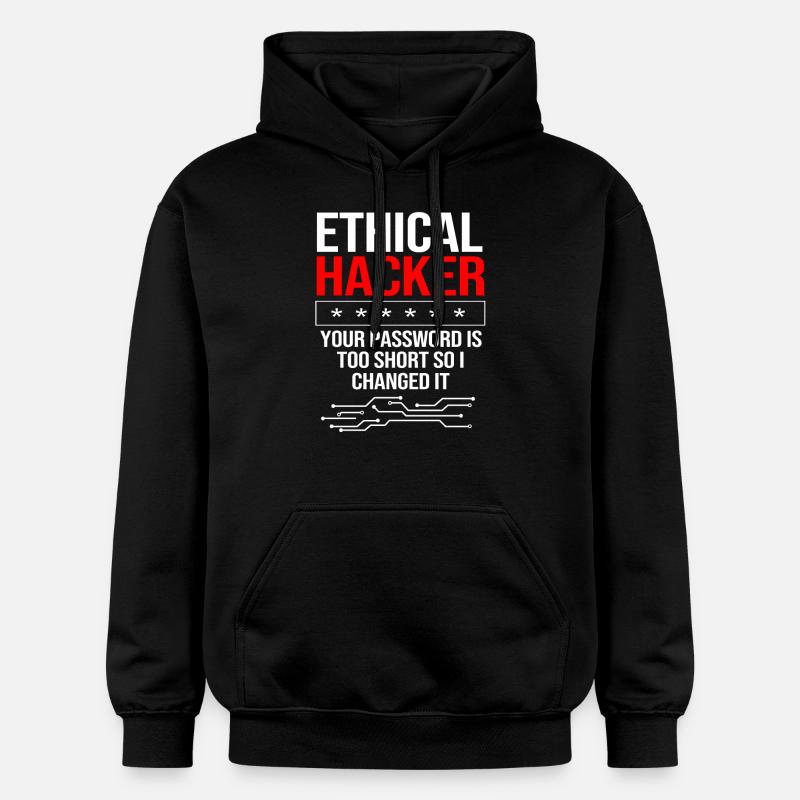 Cybersecurity Cyber Programmierer Hacker - Gildan Unisex Softstyle® Midweight Hoodie - Schwarz