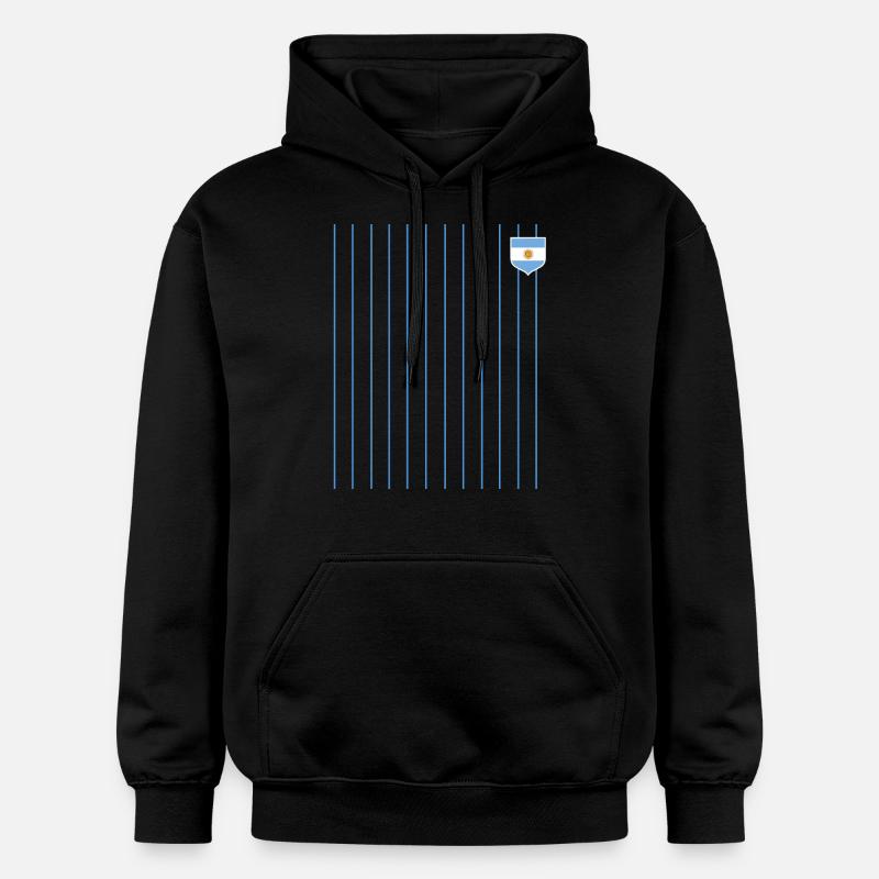 Argentine Cadeau Argentine Drapeau argentin - Sweat à capuche Softstyle® Gildan Unisexe - noir