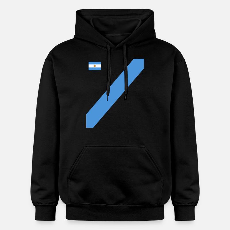 Argentine Cadeau Argentine Drapeau argentin - Sweat à capuche Softstyle® Gildan Unisexe - noir