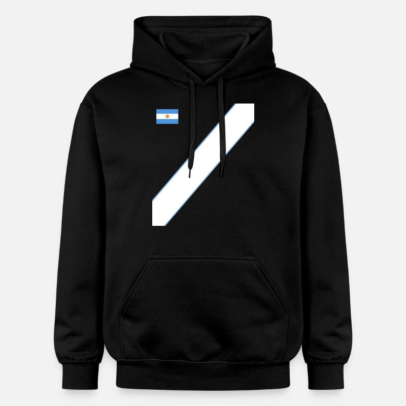 Argentine Cadeau Argentine Drapeau argentin - Sweat à capuche Softstyle® Gildan Unisexe - noir