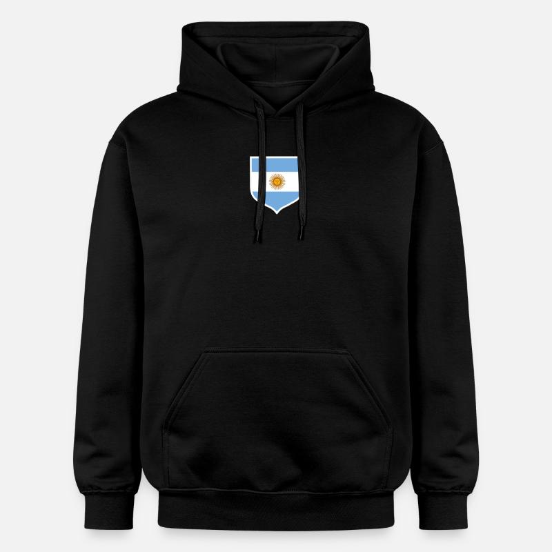Argentine Cadeau Argentine Drapeau argentin - Sweat à capuche Softstyle® Gildan Unisexe - noir